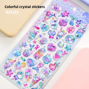 Sparkling Jewel-shaped 3D Gold Sticker