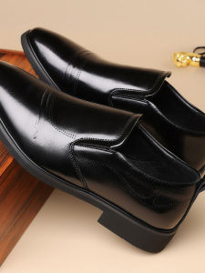 Business Casual Toe Pointed Slip-On Leather Shoes