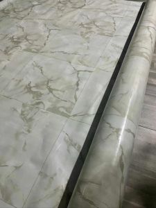 Marmol Design Rubberized Linoleum Renolium Flooring Sheet Vinyl Affordable Floor Mat 3 Yards