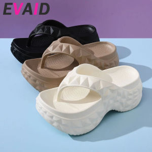 Sandal Jepit Wanita Bersol Tebal Sandal Baru Sepatu Peninggi Sandal Anti Selip untuk Wanita Sandal Pantai Bersol Lembut Uk.36-41