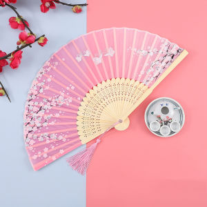 Fan Folding Fan Ancient Style Chinese Style Womens Hanfu Cheongsam Dance Childrens Summer Portable Folding Small Fan