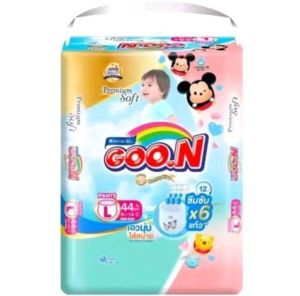 GOON ผ้าอ้อมเด็กแบบกางเกง Mommy Kiss พรีเมียมซอฟต์ ไซซ์ S-XXXL GOON Premium Soft Baby Diaper Pants Mommy Kiss Size S-XXXL