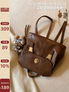 Retro Brown Handheld and Shoulder Bag