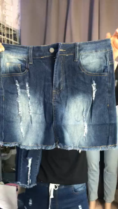 Ripped High Waist Denim Skirt Trendy Comfortable Fashion for Women