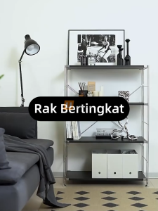 Rak Buku Adjustable Book Rack Heavy Duty Rack Rack Shelf Rak Besi Bertingkat Display Rack Home Storage Shelf Bookshelf