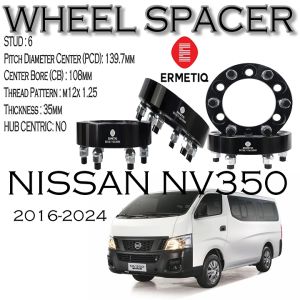 ERMETIQ WHEEL SPACER for NISSAN NV350 2016-2024 ALUMINUM CAST MATERIAL UNIVERSAL TYPE
