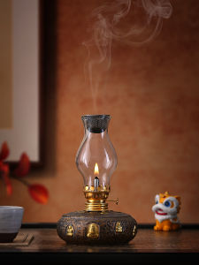 KUANFENG | Retro Ceramic Oil Lamp Zen Buddhistic