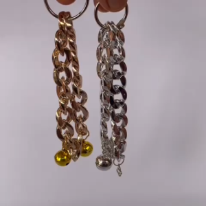 Kalung Kucing Rantai Bahan Akrilik 2 Lonceng