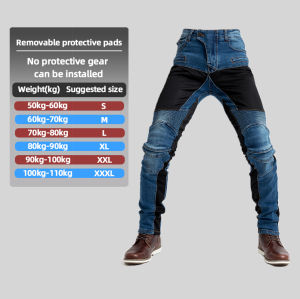 Summer Riding Breath Net Motorcycle Riding Jeans Outdoor Man Pants Motocross Motorbike Cycling Trousers with Protective Gear