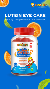 Gumazing Kids Vision Boost Lutein Gummies with Antioxidants Glucosamine Astaxanthin & Vitamin A - Gluten-Free Eye Health Supplement for Children 90 Chewables