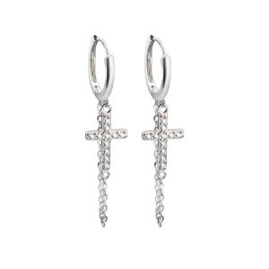 SHISHANGMEIDI | 925 Silver Cross Earrings Sweet and Cool Style