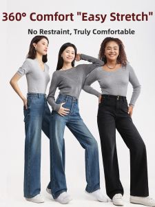 HIPPIE MISS | Elastic Four Way Stretch Skinny Wide Leg Jeans
