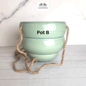 The Leaferie Lyon (Series 1) Hanging Flower pot . flowerpots. plant pots . planter . planters . Ceramic . nordic flowerpot