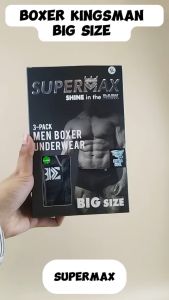 Celana Dalam Boxer Kingsman SUPERMAX BIG SIZE Isi 3Pcs Exra Cool