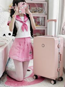 MANLVSHI | Cute Pink Cartoon Luggage 24 inch