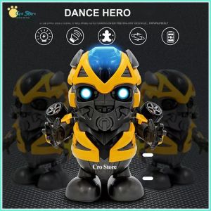Đồ Chơi Phát Nhạc Robot Nhảy Múa Có Đèn Nhấp Nháy Cực Yêu- Tặng kèm pin