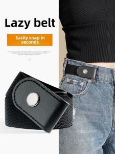 Invisible Elastic Waist Belt for Women Adjustable Invisible Jeans Belt No Trace Leather Belt for Men Lazy Persons Waistband