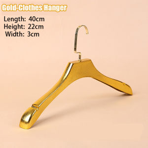 5PCS Gold Non-Slip Clothes HangerAdult Suit Hangers with 3CM Wide ShoulderCloset Storage Rack for Coat T-Shirts Sweater Pants