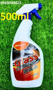 Chai Xịt Rửa Vệ Sinh Và Làm Trong Kính Lái Ô Tô OUFU Glass Cleaner 500ml Chính Hãng
