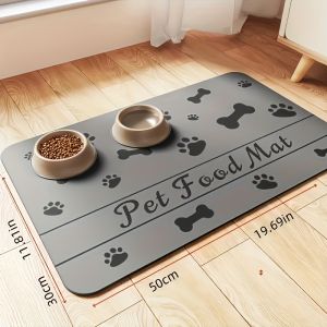 VIKAMA Dog Food Mat with Raised Edges Dual-Purpose Dog Bowl Mat & Slow Feeder Insert - Reduces Bloat Non-Toxic Silicone