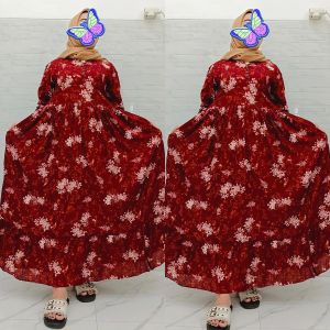Gamis Dress Wanita Fuja Katun Rayon Kasual