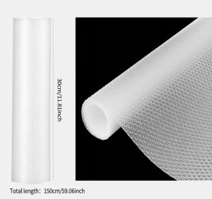 1 roll of transparent easy to clean anti fouling waterproof kitchen mat EVA oil proof mat cabinet anti slip mat