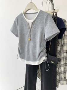 Design Sensation Short Sleeve T-Shirt Womens Mini Sweet And Spicy Top Korean Style Commute Slim Fit Summer New Arrival