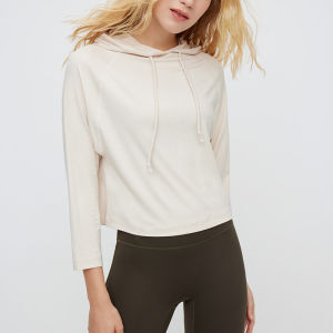 SALTUM | Casual Long Sleeve Loose Hooded Sweatshirt for Women Sports and Yoga Spring Autumn