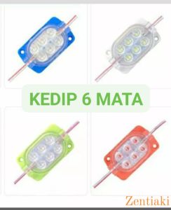lampu led 6 mata kedip otomatis tanpa modul 12- 24 volt