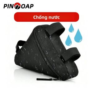 Chống Thấm Nước Yên Xe Đạp Phía Trước Túi Bảo Quản Dung Tích Lớn Tam Giác Gói Giá Treo Ống Đi Xe Đạp Thiết Bị Túi Nhựa