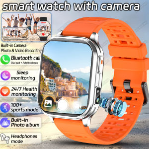 Đồng Hồ Thông Minh Có Camera Dành Cho Nam Và Nữ Chống Nước IP68 Theo Dõi Sức Khỏe Và Thể Dục Ghi Âm Cuộc Gọi BT Màn Hình AMOLED HD 2.01 Inch