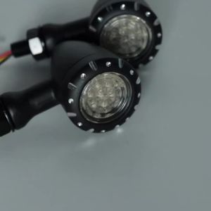 Motorcycle Turn Signal Light Black 12V 10mm Bullet LED Flashing Brake Lamp For Harley Touring Softail Dyna Sportster XL883
