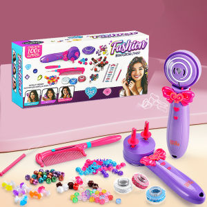 Kids DIY Braiding Hairstyle Tool Electric Hair Braider Twist Braider Roller Hairstyle Machine Set Pretend Play Toy Girls Gifts