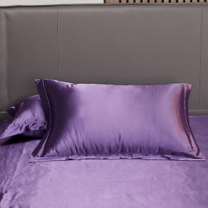 New Summer Ice Silk Pillowcase Single Person 48X74cm One Piece True Silk Cool Sleep Polyester Fiber Duvet Cover for Sleeping