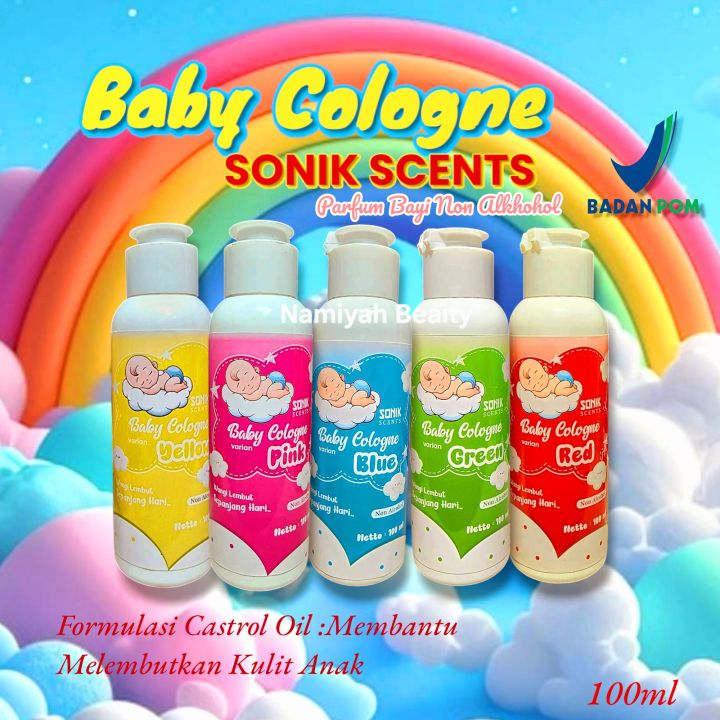 Paket 5pcs Parfum Bayi Baby Cologne 100ml Non Alkhohol Bpom Minyak Wangi Bayi Perfume