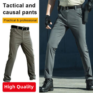 Men Tactical Pants Strong Waterproof High Elastic Tactical Pants for Men Original Branded Breathable Comfortable Stretchable Causal Outdoor Tactical Pants