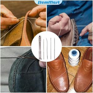 ItemMart Multifunctional DIY Leather Sewing Awl Set For Shoes Repair/Replaceable Needle