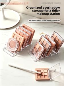 SP SAUCE | Transparent Divided Makeup Organizer Desktop Storage Box