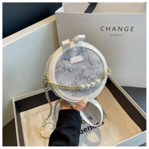 กระเป๋าสะพายข้างทรงกลมสำหรับผู้หญิง กระเป๋าถือ PU หนังนิ่ม ทรงสี่เหลี่ยม สไตล์เกาหลี ปิดด้วยซิป กระเป๋าสะพายข้างสำหรับวัยรุ่น