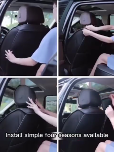 Universal Fit Leather Car Seat Cover 5-Seater Full Coverage Car Seat Cushion Set for Most Cars