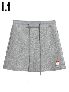 CHOCOOLATE High Waist Slimming Half Skirt Casual American Style Womens Mini Skirt Cotton A-Line Skirt Summer Commute