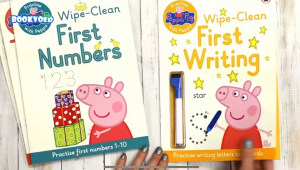 [SG STOCK] Peppa Pig Wipe Clean Full Set (6 Book) Children English Book Early Learning Birthday Present Christmas Gift