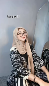 Pashmina Instan Meleyot Plus Inner Bahan Jersey tebal Premium by Assyla Hijab / Pashmina Viral Kekinian