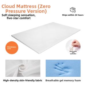 Foldable Memory Foam and Latex Tatami Mattress 90x200cm