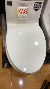 [HCM]Nắp đậy bồn cầu 1 khối KAG-NAP56 rơi êm nắp cầu khối  nắp đậy cầu liền khối mũi nhọn nắp êm nhựa dày trắng bóng có Clip sản phẩm thật