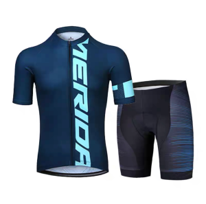 New Summer Thin Blue Cycling Suit Short Sleeve Mountain Road Bicycle Quick Dry Short Top Shorts Bikelee Professional Cycling Wear