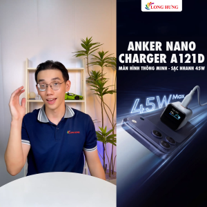 Cốc sạc Anker Nano 1C GaN Compact 180° Foldable Smart Display IQ3 45W A121D - Hàng chính hãng - Công suất 45W Công nghệ GaN Công nghệ PowerIQ 3.0