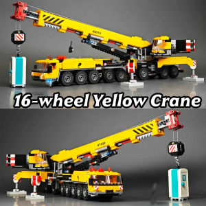 Third Party Compatible Sets City Series Building Blocks 60409 Mobile 16-Wheel Yellow Crane Hoisting machine Childrens Toys Gift