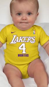 Baby Monthly Onesies - Basketball Jersey LKRS Q8ZX