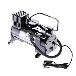 [Vktech] 12V Auto Inflatable Pump Cylinder Power System Heavy Duty Tire Inflator Heavy Duty Deluxe Portable Metal Air Compressor